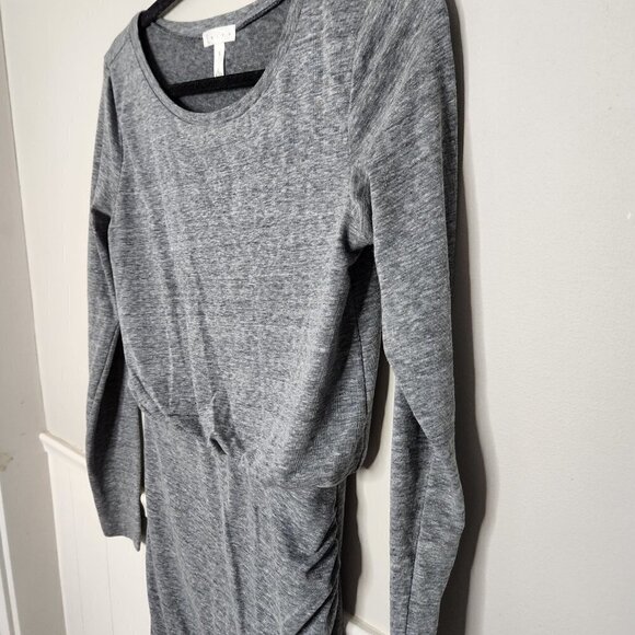 LEITH Grey Ruched Long Sleeve Dress - Picture 3 of 7